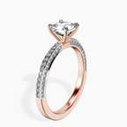 14kt Rose Gold Grace Micro pavé Eternity Lab Diamond Ring standing product image one