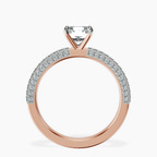 14kt Rose Gold Grace Micro pavé Eternity Lab Diamond Ring side right image one