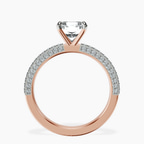 9ct Rose Gold Grace Micro pavé Eternity Lab Diamond Ring side right image one