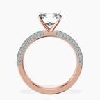 18kt Rose Gold Grace Micro pavé Eternity Lab Diamond Ring side right image one