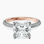 18kt Rose Gold Grace Micro pavé Eternity Lab Diamond Ring front image
