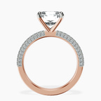 18kt Rose Gold Grace Micro pavé Eternity Lab Diamond Ring side right image one