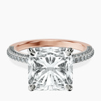 14kt Rose Gold Grace Micro pavé Eternity Lab Diamond Ring front image