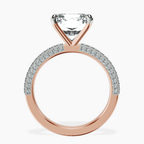 14kt Rose Gold Grace Micro pavé Eternity Lab Diamond Ring side right image one