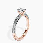 18kt Rose Gold Grace Micro pavé Eternity Lab Diamond Ring standing product image one