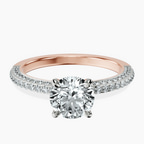18kt Rose Gold Grace Micro pavé Eternity Lab Diamond Ring front image