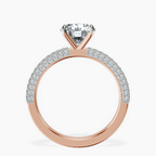18ct Rose Gold Grace Micro pavé Eternity Lab Diamond Ring side right image one