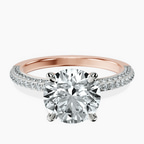14kt Rose Gold Grace Micro pavé Eternity Lab Diamond Ring front image