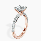 14kt Rose Gold Grace Micro pavé Eternity Lab Diamond Ring standing product image one