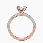 14kt Rose Gold Grace Micro pavé Eternity Lab Diamond Ring side right image one