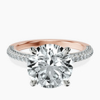18kt Rose Gold Grace Micro pavé Eternity Lab Diamond Ring front image