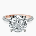 18kt Rose Gold Grace Micro pavé Eternity Lab Diamond Ring front image