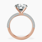 18kt Rose Gold Grace Micro pavé Eternity Lab Diamond Ring side right image one
