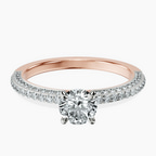 10kt Rose Gold Grace Micro pavé Eternity Lab Diamond Ring front image