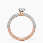 10kt Rose Gold Grace Micro pavé Eternity Lab Diamond Ring side right image one