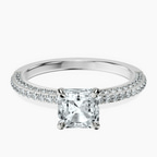 14kt White Gold Grace Micro pavé Eternity Lab Diamond Ring front image