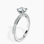 14kt White Gold Grace Micro pavé Eternity Lab Diamond Ring standing product image one