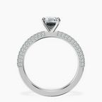 14kt White Gold Grace Micro pavé Eternity Lab Diamond Ring side right image one