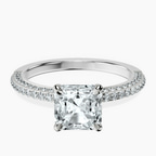 Platinum Grace Micro pavé Eternity Lab Diamond Ring front image