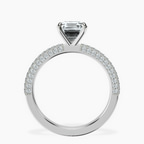 Platinum Grace Micro pavé Eternity Lab Diamond Ring side right image one