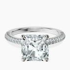 14kt White Gold Grace Micro pavé Eternity Lab Diamond Ring front image