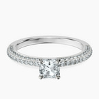 18kt White Gold Grace Micro pavé Eternity Lab Diamond Ring front image