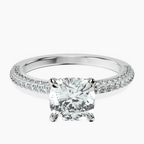 9ct White Gold Grace Micro pavé Eternity Lab Diamond Ring front image