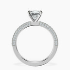 9ct White Gold Grace Micro pavé Eternity Lab Diamond Ring side right image one