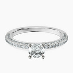 10kt White Gold Grace Micro pavé Eternity Lab Diamond Ring front image