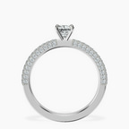 10kt White Gold Grace Micro pavé Eternity Lab Diamond Ring side right image one