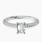18kt White Gold Grace Micro pavé Eternity Lab Diamond Ring front image