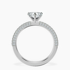 14kt White Gold Grace Micro pavé Eternity Lab Diamond Ring side right image one