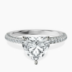 9ct White Gold Grace Micro pavé Eternity Lab Diamond Ring front image