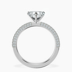 9ct White Gold Grace Micro pavé Eternity Lab Diamond Ring side right image one