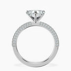 14kt White Gold Grace Micro pavé Eternity Lab Diamond Ring side right image one