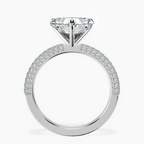 14kt White Gold Grace Micro pavé Eternity Lab Diamond Ring side right image one