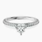 10kt White Gold Grace Micro pavé Eternity Lab Diamond Ring front image