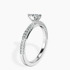 10kt White Gold Grace Micro pavé Eternity Lab Diamond Ring standing product image one