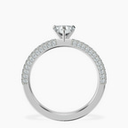 10kt White Gold Grace Micro pavé Eternity Lab Diamond Ring side right image one