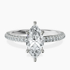 14kt White Gold Grace Micro pavé Eternity Lab Diamond Ring front image
