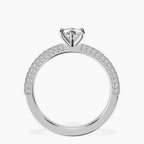 14kt White Gold Grace Micro pavé Eternity Lab Diamond Ring side right image one