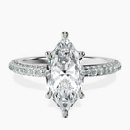 Platinum Grace Micro pavé Eternity Lab Diamond Ring front image