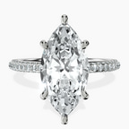 14kt White Gold Grace Micro pavé Eternity Lab Diamond Ring front image