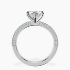 14kt White Gold Grace Micro pavé Eternity Lab Diamond Ring side right image one