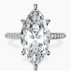 14kt White Gold Grace Micro pavé Eternity Lab Diamond Ring front image
