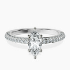 10kt White Gold Grace Micro pavé Eternity Lab Diamond Ring front image