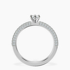 10kt White Gold Grace Micro pavé Eternity Lab Diamond Ring side right image one