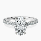 14ct White Gold Grace Micro pavé Eternity Lab Diamond Ring front image