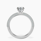 14ct White Gold Grace Micro pavé Eternity Lab Diamond Ring side right image one