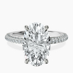 14kt White Gold Grace Micro pavé Eternity Lab Diamond Ring front image